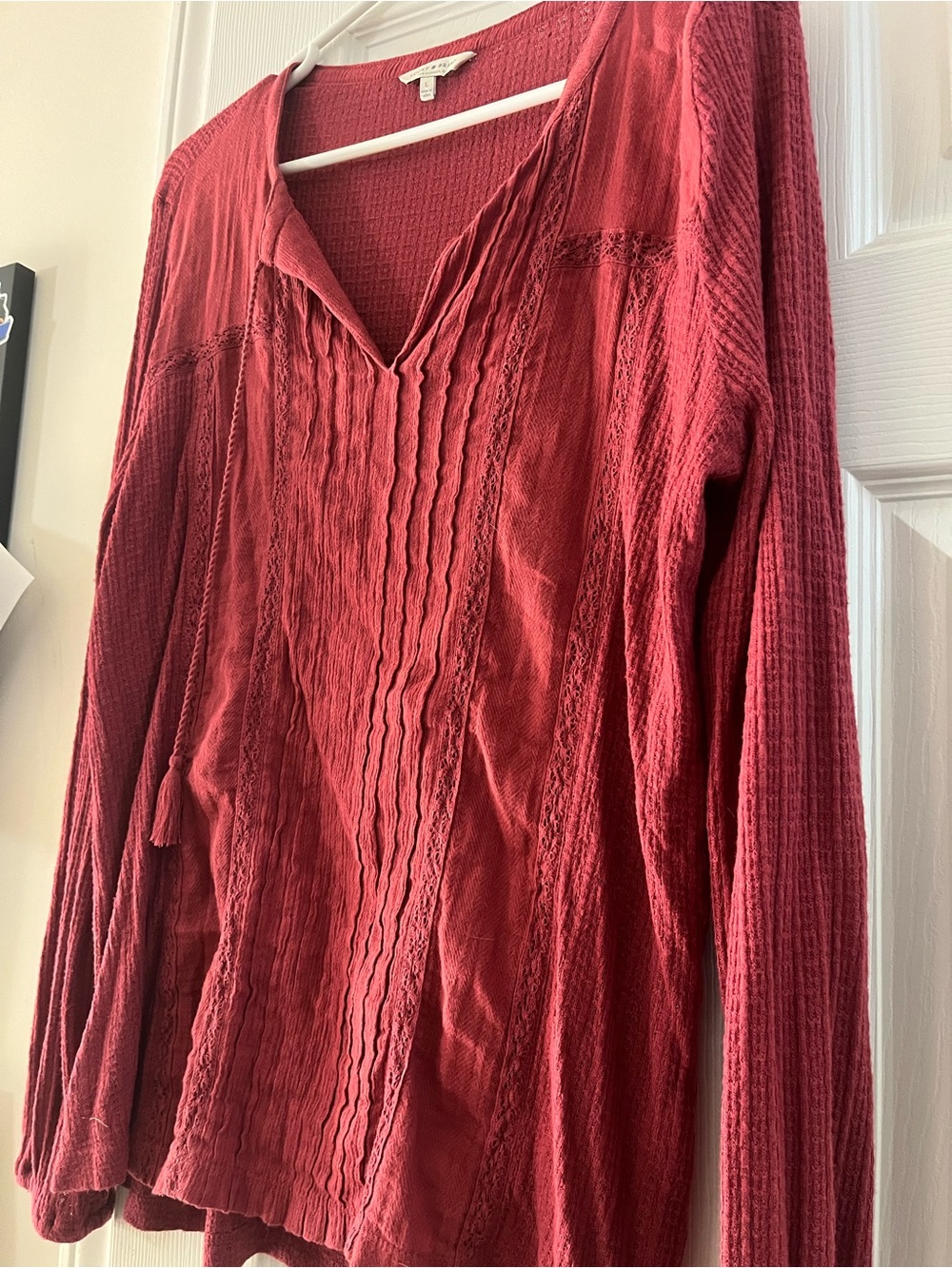 Red Lucky Brand Tunic Top for Women - Size Large - Picture 2 of 8